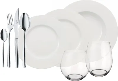 Obrázok produktu pre Villeroy & Boch Wonderful World White 4 Friends 36, 4 osôb, Porcelán, Biela, 36 kusov