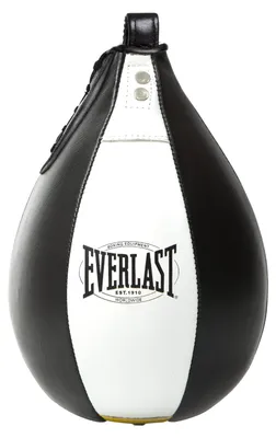 Zdjęcie produktu dla Worek treningowy speedbag na stojaku - 9 x 6 cali - Czarny i biały - Do treningu refleksu i koordynacji