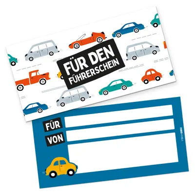 Produktbild von itenga Geschenkgutschein zum Führerschein - Gutschein zum Ausfüllen Karte