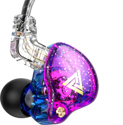 Productafbeelding van Qkz AK6 Pro bedrade hoofdtelefoon met subwoofer, Hi-Fi oordopjes met 3,5 mm aansluiting, geschikt voor telefoon en computer, verkrijgbaar in verschillende kleuren, met lintmicrofoon