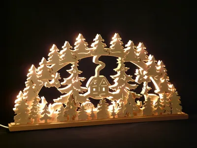 Produktbild von Original Erzgebirgischer Marken Schwibbogen Lichterbogen 70 x 43 cm S70-B_67
