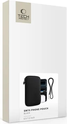 Image de Étui universel avec dragonne Tech-Protect SM70 Universal Phone Pouch 6" - 7,2", Noir