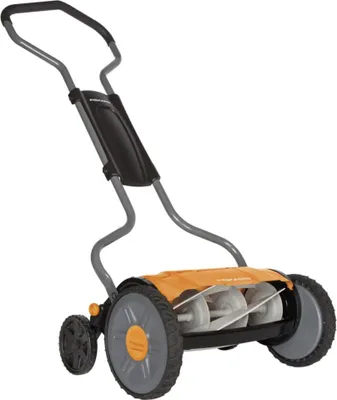 Immagine prodotto di Fiskars StaySharp Plus, tosaerba a cilindro, tosaerba a cilindro, tosaerba da giardino, accessorio da giardino, acciaio, nero / arancione, 160 cm, 1015649