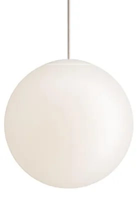 Image de Sferis Lampe À Suspension Sphère En Verre Opale Satiné, Monture En Polycarbonate, Diamètre 25 Cm, Hauteur Totale 315 Cm, Design Minimaliste