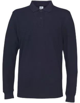 Produktbild von Cottover - Poloshirt für Herren/Damen Unisex, Baumwolle, Langärmlig ET803 (S) (Marine)