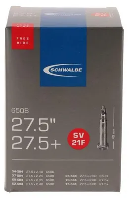 Image de Schwalbe, chambre à air SV21F, modèle Freeride, 27,5 x 2,10-3,00.