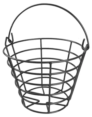 Zdjęcie produktu dla Kosz na piłki golfowe - Metalowy koszyk - 50 piłek - Z uchwytem - Czarny