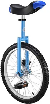 Productafbeelding van Eenwieler - Balansfiets Monowiel - Fietsen Oefenen - Verstelbare Zadelhoogte - 18 inch - Blauw