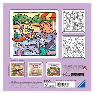 Zdjęcie produktu dla Ravensburger Cozy Coloring – "Szalony i Straszny" – Kolorowanka dla dorosłych – Relaksująca i kreatywna aktywność – 48136