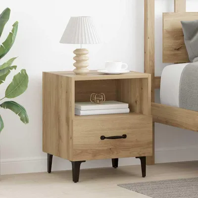Produktbild von vidaXL Nachttisch 2 stk. Artisan-Eiche 40 x 35 x 47,5 cm Holzwerkstoff
