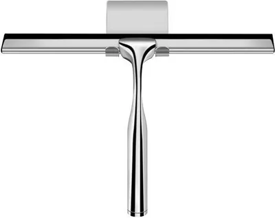 Immagine prodotto di Ponsey doccia tergivetro finestra tergivetro in acciaio inox doccia pollici tergivetro con gancio a muro senza foratura per porte doccia bagno cucina finestra e pulizia vetro auto, 12 pollici, 31cm
