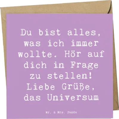 Produktbild von Mr. & Mrs. Panda Klappkarte Spruch Hoffnung und Selbstliebe - Lavendeltraum - Geschenk, anlasskarte, Gefühl, Zitat, doppelkarte, Inspiration, faltkarte, inspirierender
