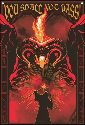 Obrázok produktu pre Herr der Ringe Wandbehang You shall not pass! 125 x 85 cm
