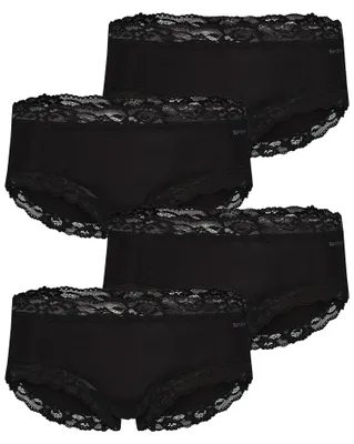 Produktbild von Skiny Damen Panty Modal Lace 4-Pack black - Größe 42