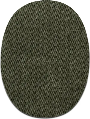 Produktbild von Mono Quick Stoffflicken Oval Grün 2 Stück - Aufnäher, Bügelbild, Aufbügler, Applikationen, Patches, Flicken, zum aufbügeln, Größe: 11,2 x 8,5 cm