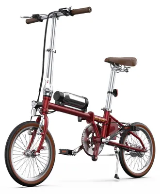 Zdjęcie produktu dla Składany rower elektryczny – OT02 – akumulator litowy 36 V – silnik bezszczotkowy 250 W – zasięg 10–30 km – koła 40,6 cm – maks. prędkość 25 km/h – kolor czerwony