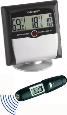 Image de TFA - Thermo-hygromètre digital KLIMA CONTROL SET 95.2008 - noir