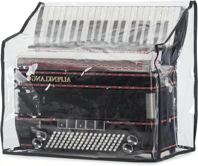 Productafbeelding van Huis voor Accordeon - Beschermhoes - Muziek Instrument - Transparant PVC - 96 Bass - Doorzichtig