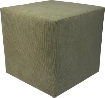 Zdjęcie produktu dla Pufa MAKALU 40x40 cm kwadratowa pluszowy welur do sypialni salonu miękka