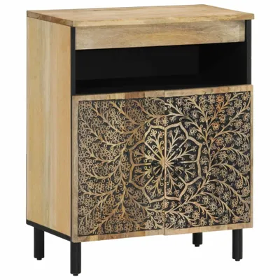 Produktbild von Beistellschrank 60x33x75 cm Massivholz Mango