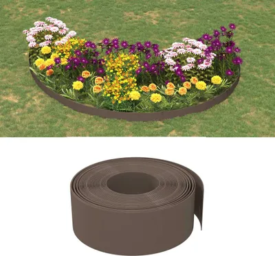 Immagine prodotto di vidaXL Bordatura marrone 10 m 20 cm polietilene