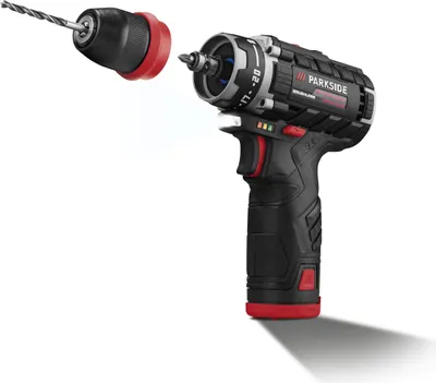 Produktbild von PARKSIDE 12V/2Ah Akku-Bohrschrauber-Set »PBSPA 12 E4« mit 2 Akkus&Ladegerät