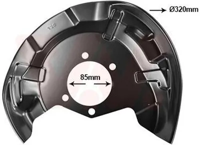 Produktbild von VAN WEZEL Spritzblech Bremsscheibe für NISSAN Qashqai II (J11, J11) Hinten Links 3391373 Ankerblech