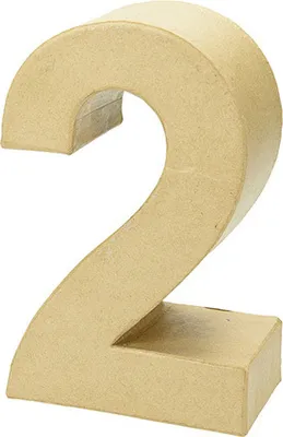 Produktbild von Zahl, - 2 - H 17,5 x B 11,5 x T 5,5 cm