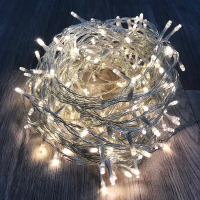 200er LED Lichterkette transp. Weihnachtslichterkette innen & außen Warmweiß