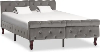 Immagine prodotto di Struttura letto in velluto grigio 120 x 200 cm