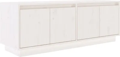 Obrázek produktu pro vidaXL TV skříňka bílá 110x34x40 cm, masivní borovicové dřevo