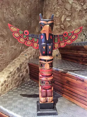Produktbild von Totempfahl Wappenpfahl Marterpfahl Totem Pole Totem Stake 50 cm