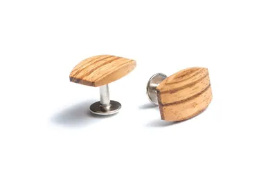 Produktbild von BeWooden Holz Manschettenknöpfe Linien