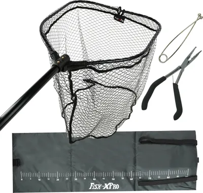 Produktbild von Fish-Xpro Raubfisch-Landeset - Kescher - Abhakmatte - Abhakzange - Maulspreizer - Komplettset - Raubfisch