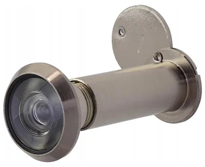 Produktbild von Türspion Mit 16Mm 95Mm FEINZ Klappe Satin 200° Sichtwinkel Für Türen 55 Nickel