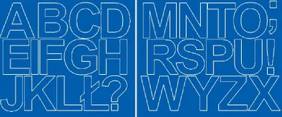 Produktbild von Selbstklebende Buchstabenaufkleber, 6 cm, blau matt