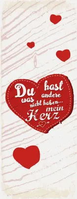 Produktbild von vianmo Holzschild 27x10 cm Du hast mein Herz Liebe Dekoration