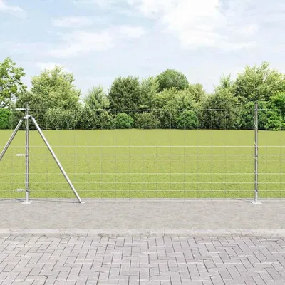 Produktbild von Geschweißter Maschendrahtzaun mit verzinkter Stahlkonstruktion, Korrosionsschutz und Wetterfestigkeit, 50 x 1 m, für Garten, Terrasse und Außenbereiche
