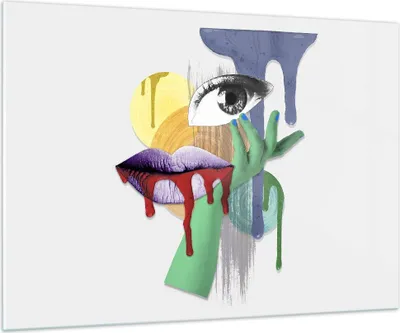 Produktbild von Bilder auf glas - Abstraktion modern - 100x70cm - Glasbilder - Wandbilder - Kunstdruck - zum Aufhängen bereit - Wanddekoration aus Glas - Glas Bilder - Wandbild auf Glas - Einteilig - GAA100x70-4058