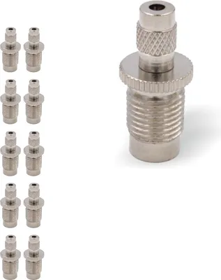 Produktbild von 10x Drahtseilhalter / Gripper 15, M10 x 1 Außengewinde mit Sicherungsmutter, für Drahtseil Ø 1,0 - 1,5 mm | vernickelt