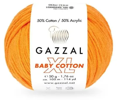 Produktbild von Gazzal Baby Baumwolle XL - Weiches Babygarn, Hochwertige Qualität, Ciemny Gelb
