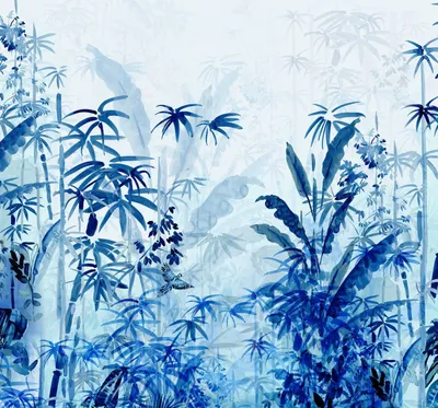 Obrázek produktu pro Sanders & Sanders Jungle Blue fototapeta 300 x 280 cm