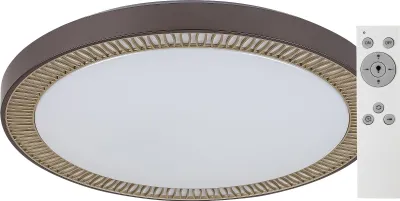 Produktbild von Rabalux 3000 Deckenleuchte Matea, 40W, 3200lm, braun-weiß, rund, dimmbar, ø500mm