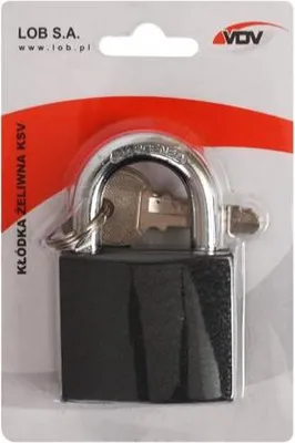 Image de KSV60 Cadenas avec pêne en fonte et anse trempée BLISTER