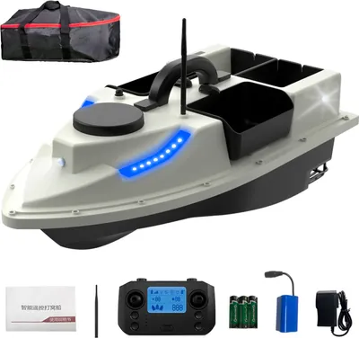 Produktbild von GPS RC návnada loď 500M bezdrôtové diaľkové ovládanie rybárska návnada loď rybárska návnada loď so 4 návnada kontajnery 2 kg zaťaženie