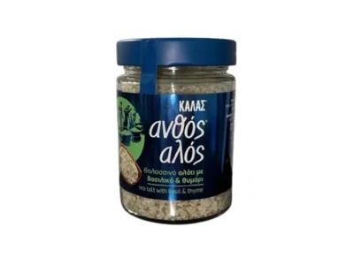 Obrázek produktu pro KALAS Květinová mořská sůl s bazalkou a tymianem z Řecka, 300gr