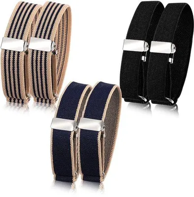 Produktbild von Elastische Armbänder für 22-50 cm Armumfang - 6 Stück - Verstelbare Polyester/Elastische Shirt Mouwhouders