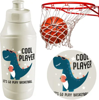 Image de Bouteille d'eau pour enfants 375 ml Pour l'école à la maternelle Dinosaure Beige