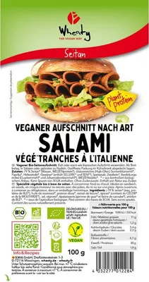 Produktbild von Wheaty Veganer Aufschnitt nach Art Salami -  - 100g