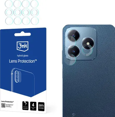 Zdjęcie produktu dla 3mk Szkło hybrydowe chroniące obiektyw aparatu Realme C65s Obiektyw aparatu 0,16 mm 6H (4 sztuki)